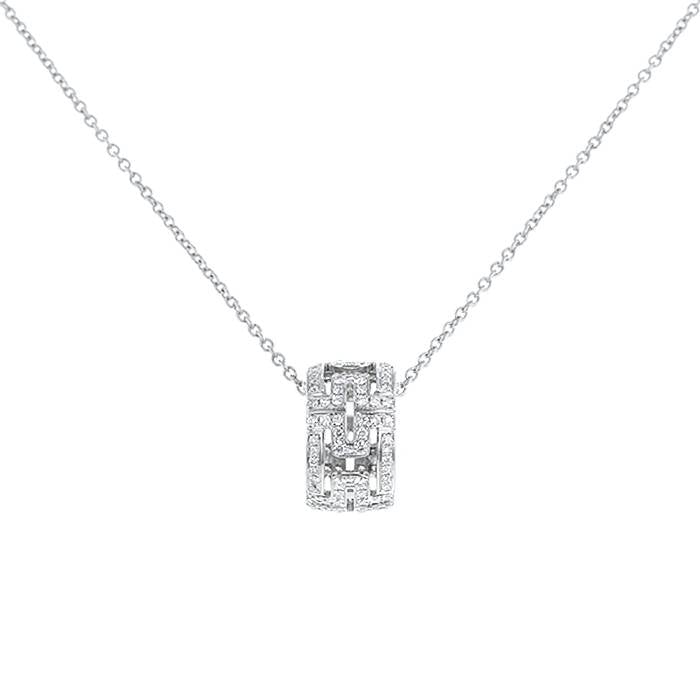 [Grace Jewelry]PARENTESI NECKLACE SILVER DIAMOND