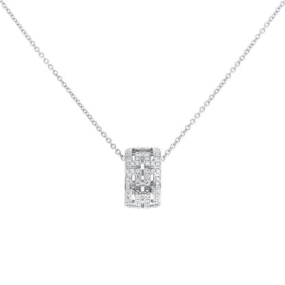 [Grace Jewelry]PARENTESI NECKLACE SILVER DIAMOND