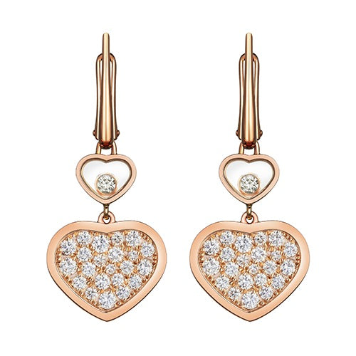 [Grace Jewelry]HAPPY HEART EARRINGS FULL DIAMOND