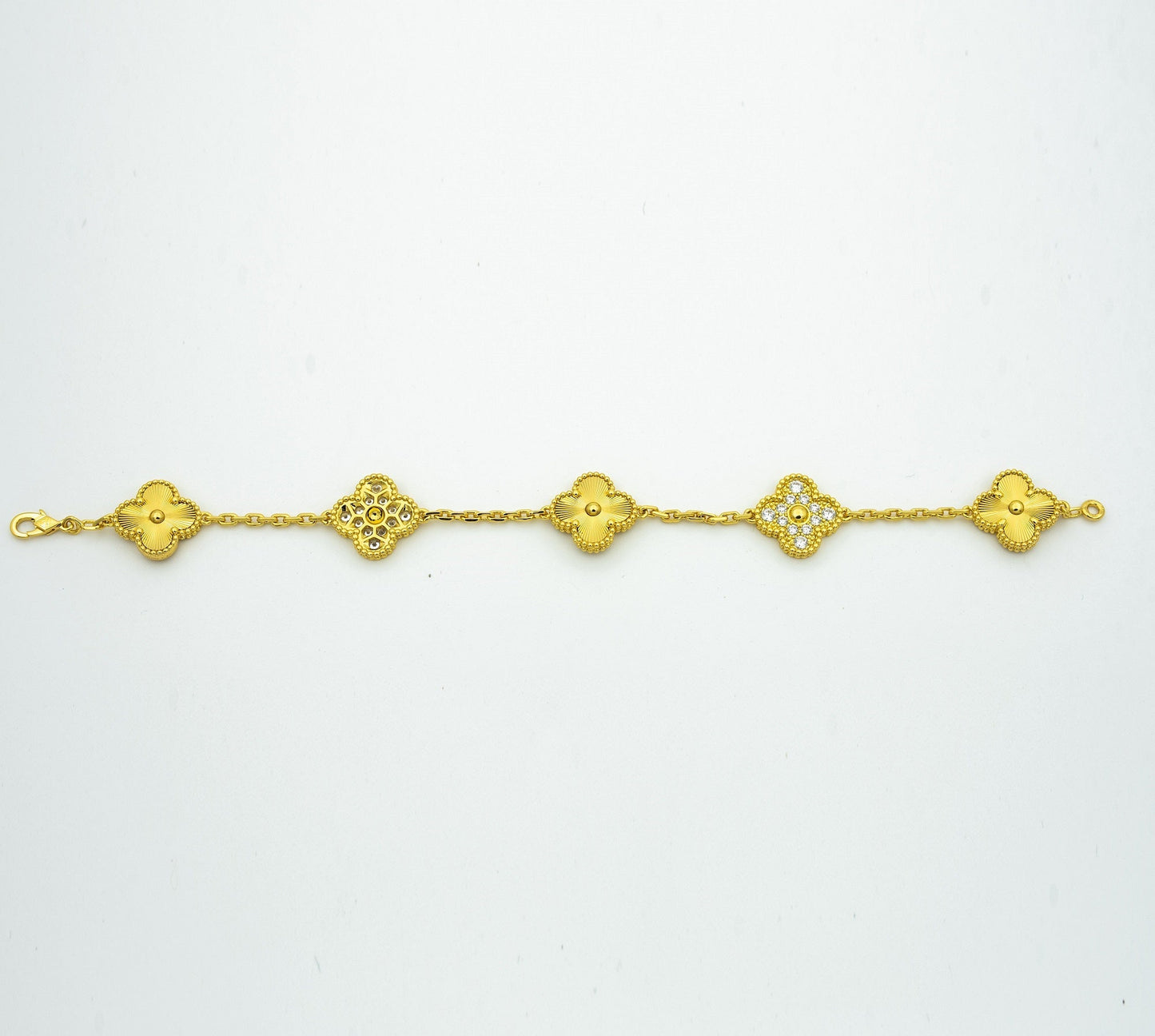 [Grace Jewelry]CLOVER BRACELET 5 MOTIFS GOLD DIAMOND