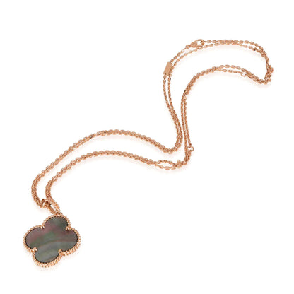 [Grace Jewelry]CLOVER 25MM GOLD DARK MOP BIG CLOVER NECKLACE