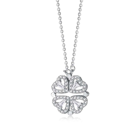 [XXX]Ornate Heart Cut Flower Shape Necklace