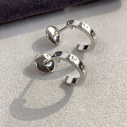 [Grace Jewelry]LOVE EARRINGS 2.65MM SILVER