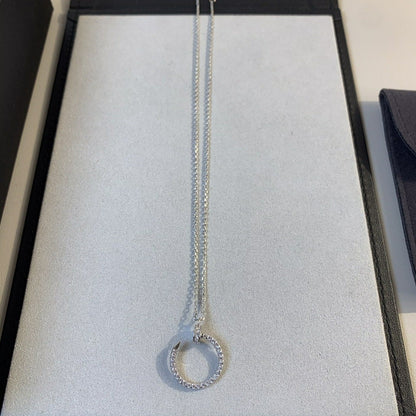 [Grace Jewelry]JUSTE NECKLACE SILVER DIAMONDS