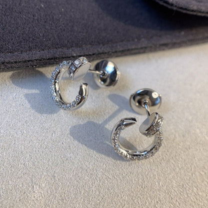 [Grace Jewelry]JUSTE EARRINGS SILVER DIAMONDS