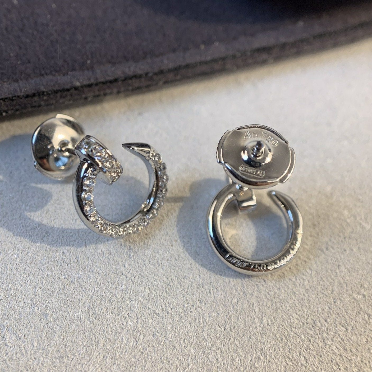 [Grace Jewelry]JUSTE EARRINGS SILVER DIAMONDS