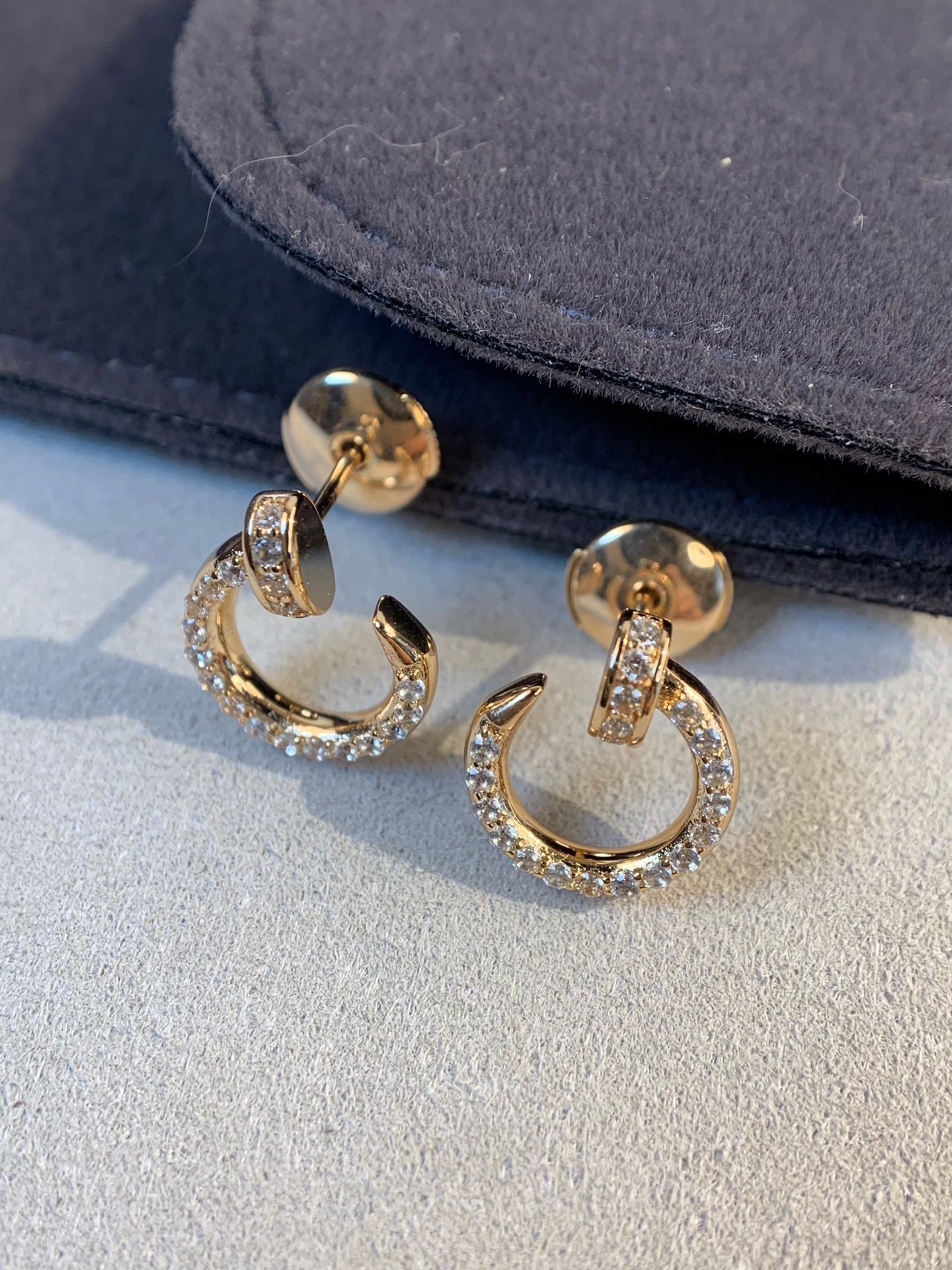 [Grace Jewelry]JUSTE EARRINGS GOLD DIAMONDS