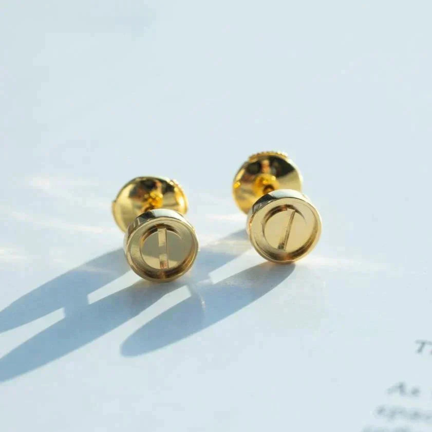 [Grace Jewelry]LOVE EARRINGS GOLD 10MM