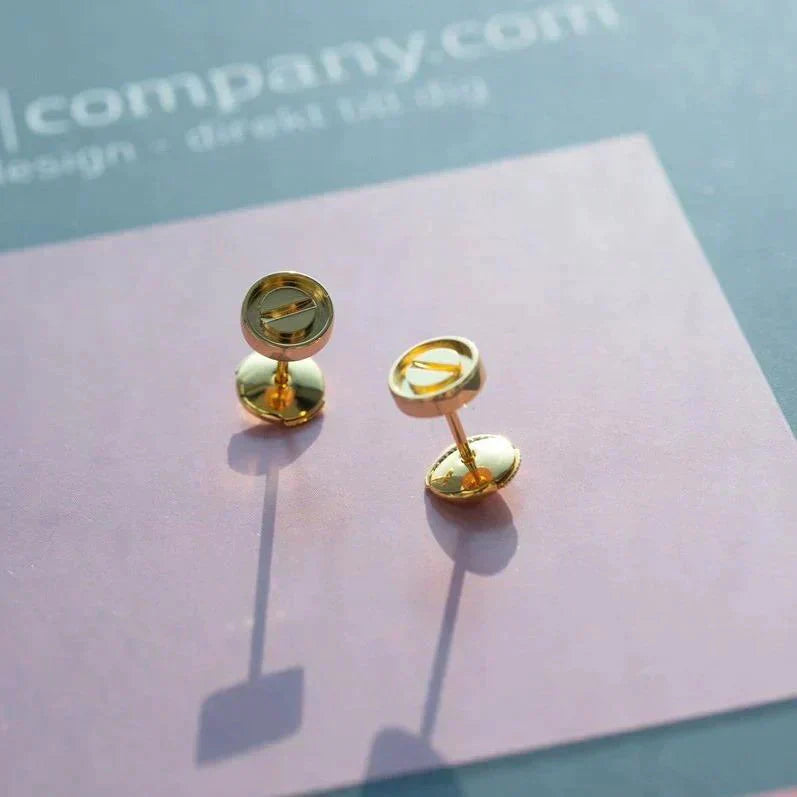 [Grace Jewelry]LOVE EARRINGS GOLD 10MM