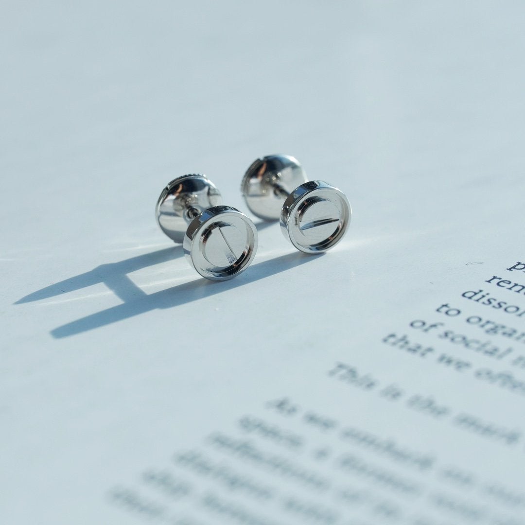 [Grace Jewelry]LOVE EARRINGS SILVER 10MM