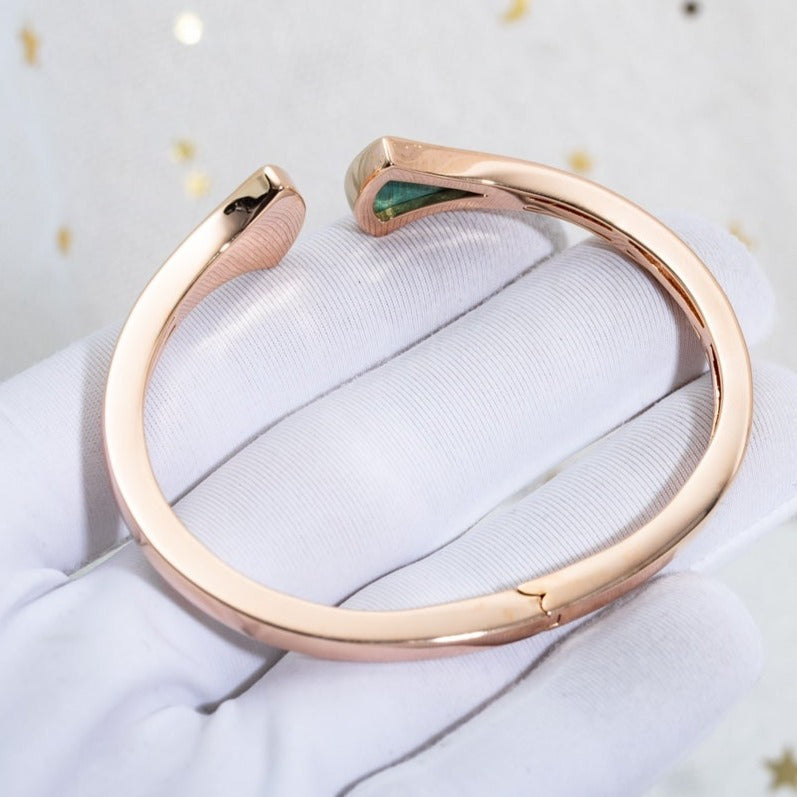 [Grace Jewelry]DREAM BRACELET OPEN MALACHITE PINK GOLD