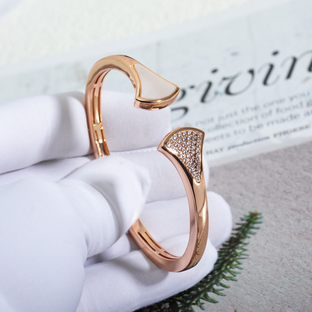 [Grace Jewelry]DREAM BRACELET OPEN PINK GOLD MOP DIAMOND