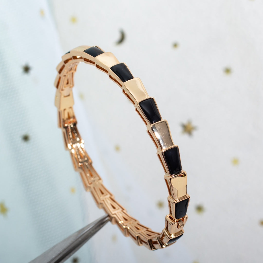 [Grace Jewelry]SERPENTI BRACELET PINK GOLD ONYX