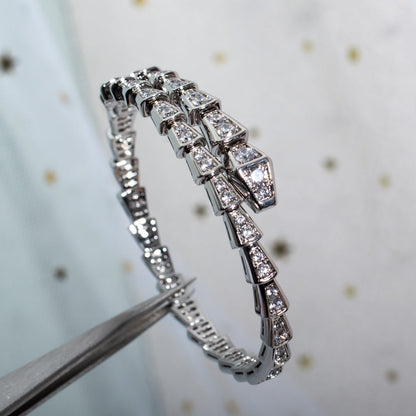 [Grace Jewelry]SERPENTI BRACELET 6MM SILVER DIAMOND