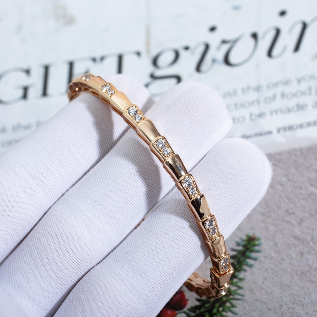 [Grace Jewelry]SERPENTI SMALL BRACELET PINK GOLD DIAMOND