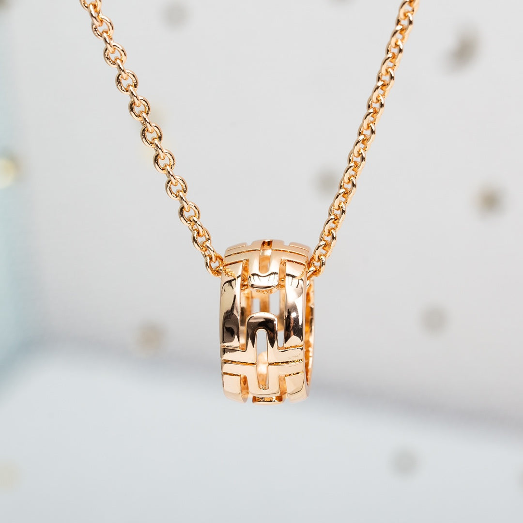 [Grace Jewelry]PARENTESI NECKLACE PINK GOLD