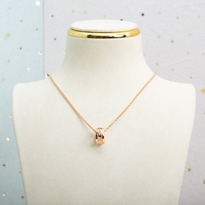 [Grace Jewelry]PARENTESI NECKLACE PINK GOLD