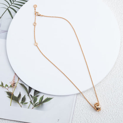 [Grace Jewelry]PARENTESI NECKLACE PINK GOLD