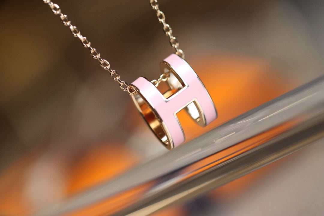 [Grace Jewelry]POP H PEDANT PINK GOLD