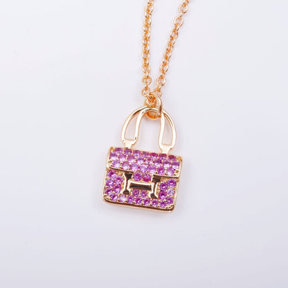 [Grace Jewelry]CONSTANCE PEDANT PURPLE DIAMOND NECKLACE