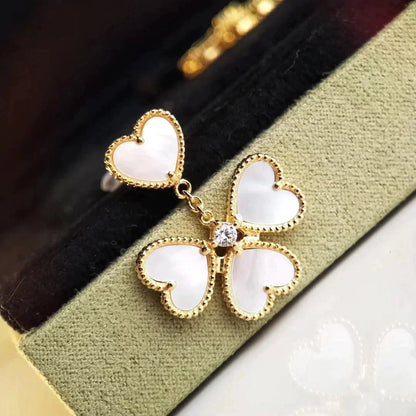 [Grace Jewelry]CLOVER SWEET WHITE MOP EARRINGS