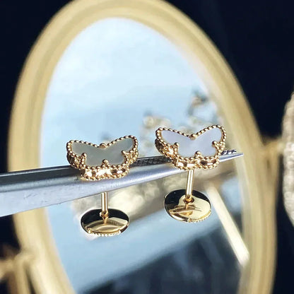 [Grace Jewelry]SWEET BUTTERFLY MOP EARSTUDS