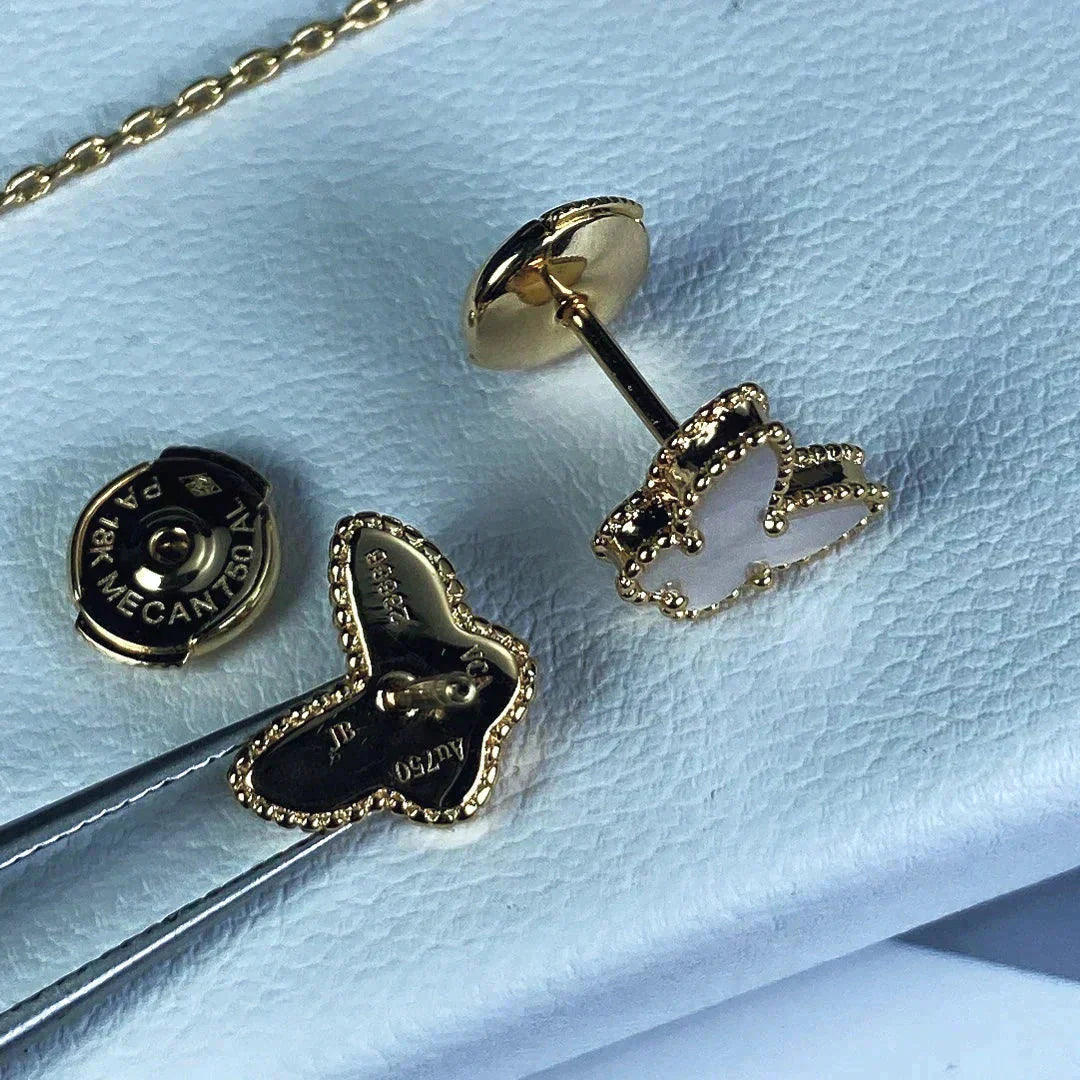 [Grace Jewelry]SWEET BUTTERFLY MOP EARSTUDS