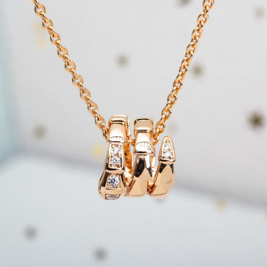 [Grace Jewelry]SERPENTI PINK GOLD NECKLACE DIAMOND