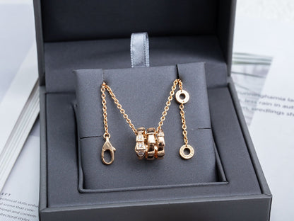 [Grace Jewelry]SERPENTI PINK GOLD NECKLACE DIAMOND