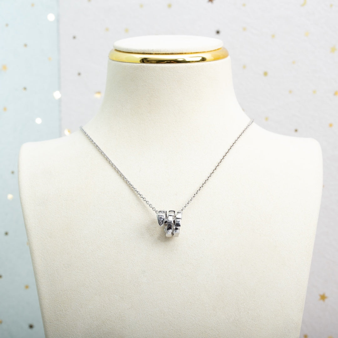 [Grace Jewelry]SERPENTI SILVER NECKLACE DIAMOND