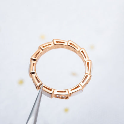 [Grace Jewelry]SERPENTI RING PINK GOLD DIAMOND MOP 3MM