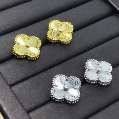 [Grace Jewelry]CLOVER MINI 9.5MM LASER EARRINGS