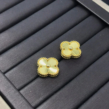 [Grace Jewelry]CLOVER MINI 9.5MM LASER EARRINGS