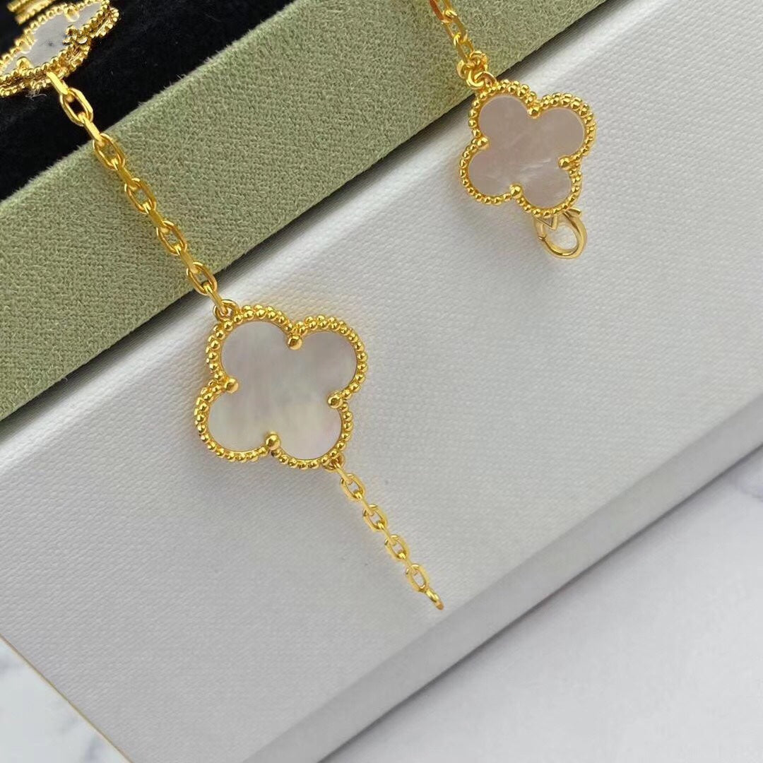 [Grace Jewelry]MAGIC CLOVER MOP GOLD BRACELET 5 MOTIFS