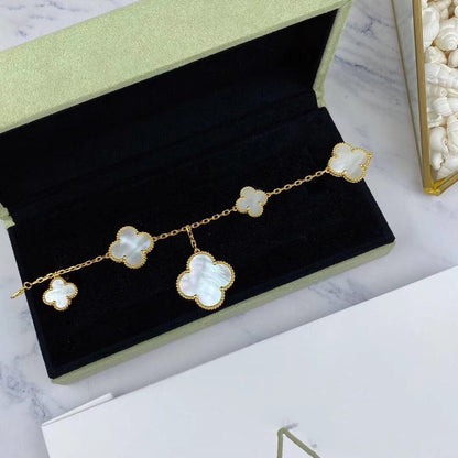 [Grace Jewelry]MAGIC CLOVER MOP GOLD BRACELET 5 MOTIFS