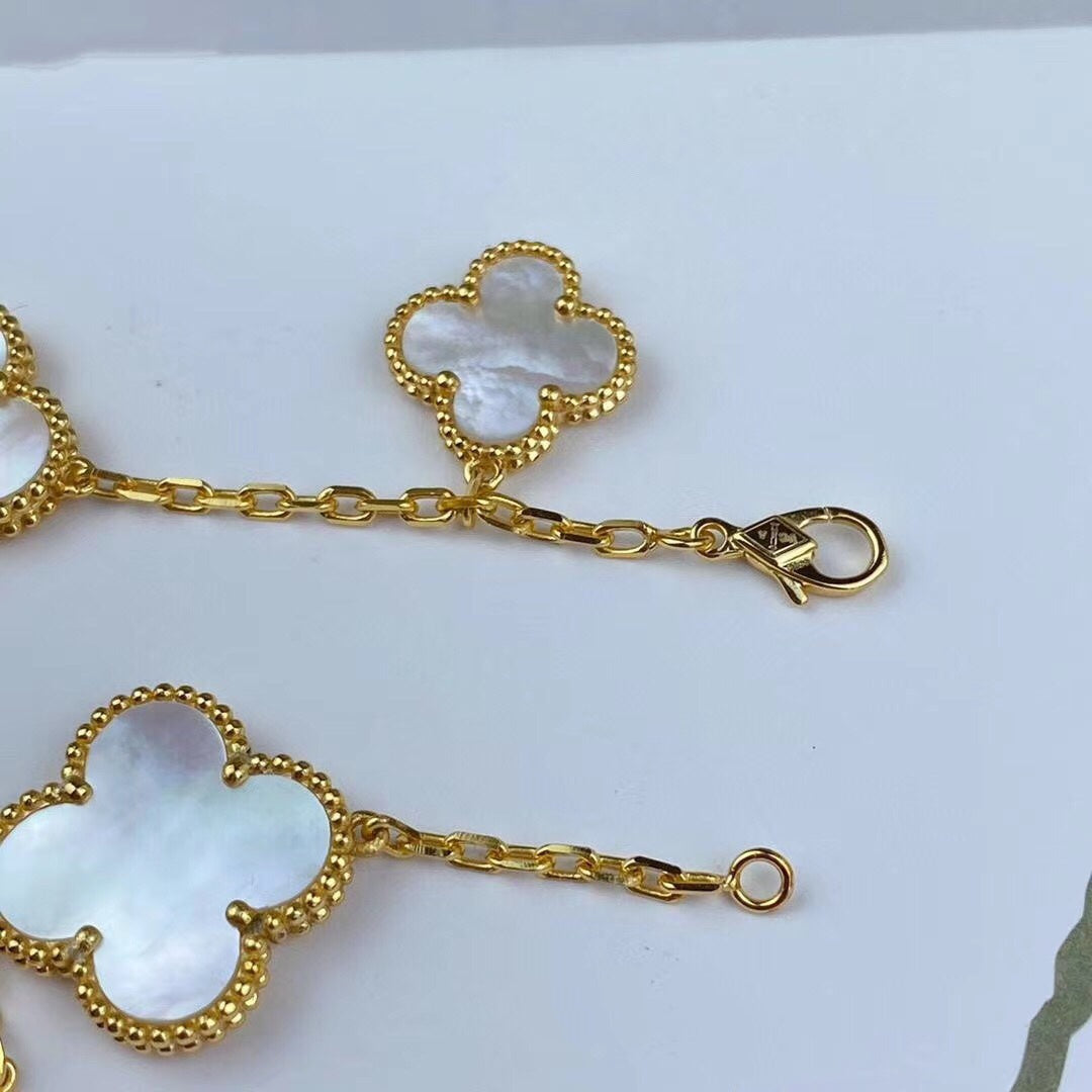 [Grace Jewelry]MAGIC CLOVER MOP GOLD BRACELET 5 MOTIFS