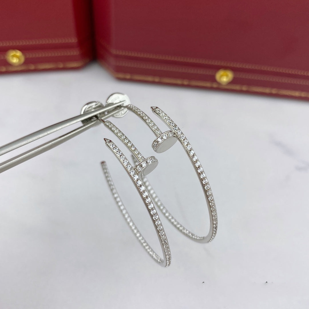 [Grace Jewelry]JUSTE EARRINGS FULL DIAMONDS 1.8MM