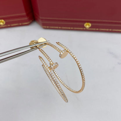 [Grace Jewelry]JUSTE EARRINGS FULL DIAMONDS 1.8MM