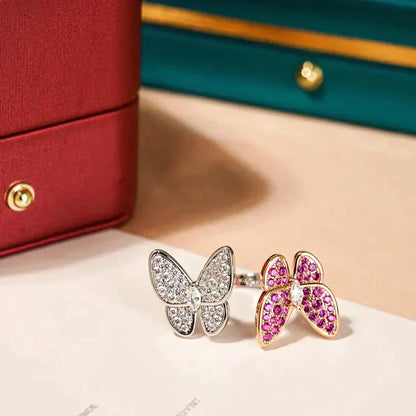 [Grace Jewelry]TWIN BUTTERFLY DIAMOND RING