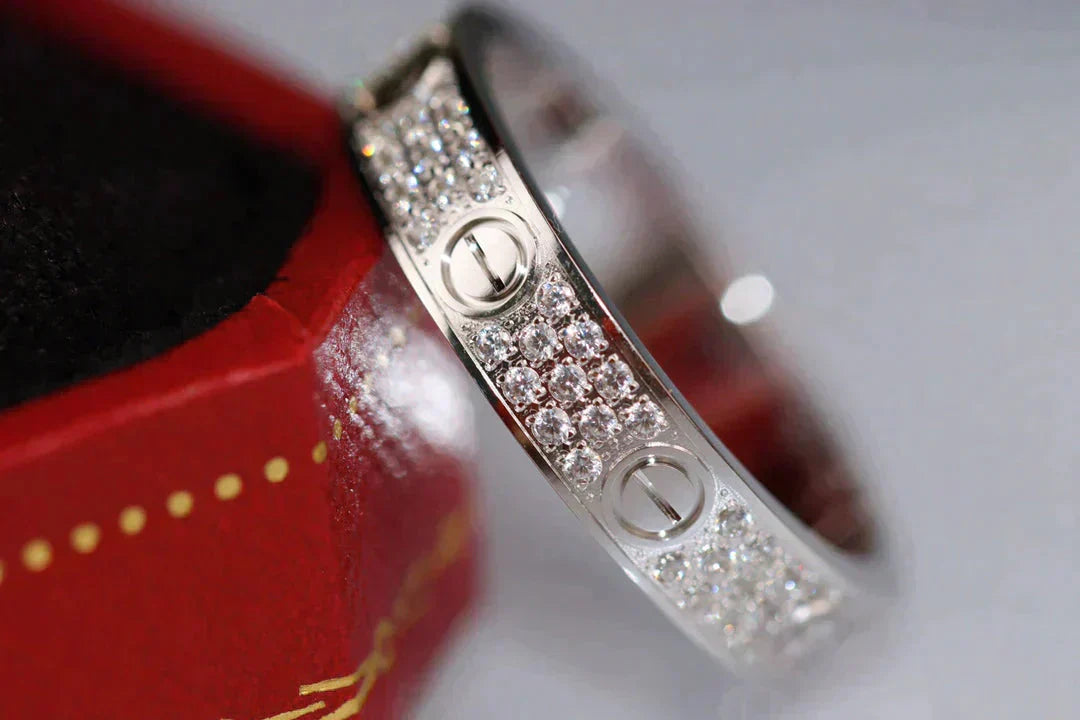 [Grace Jewelry]LOVE RING 4MM DIAMOND PAVED