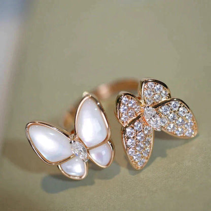 [Grace Jewelry]TWIN BUTTERFLY DIAMOND MOP RING