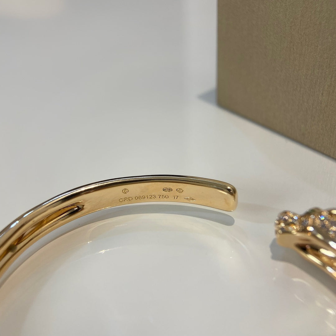 [Grace Jewelry]PANTHERE GOLD DIAMOND OPEN BRACELET