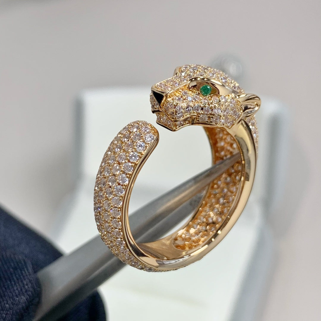 [Grace Jewelry]PANTHERE PINK GOLD DIAMOND RING