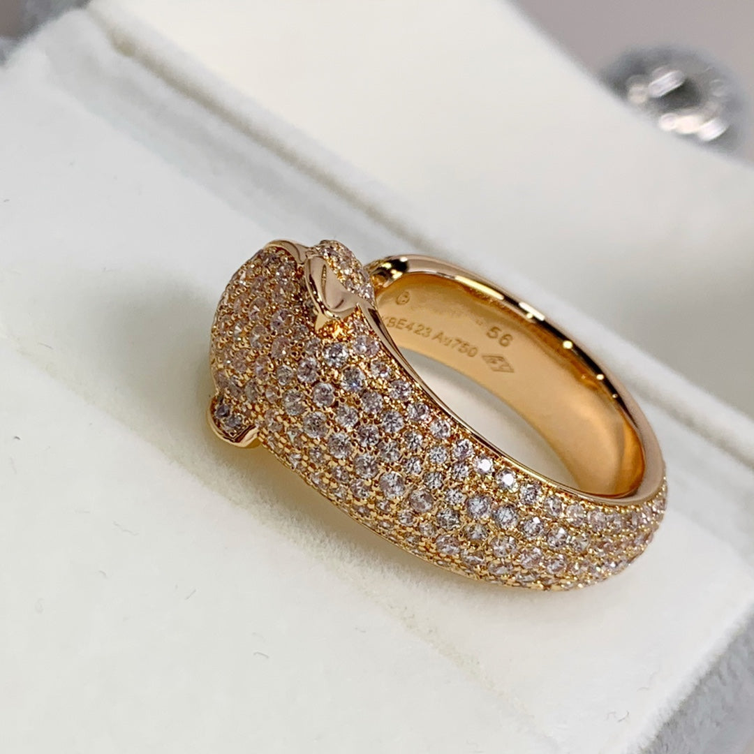 [Grace Jewelry]PANTHERE PINK GOLD DIAMOND RING