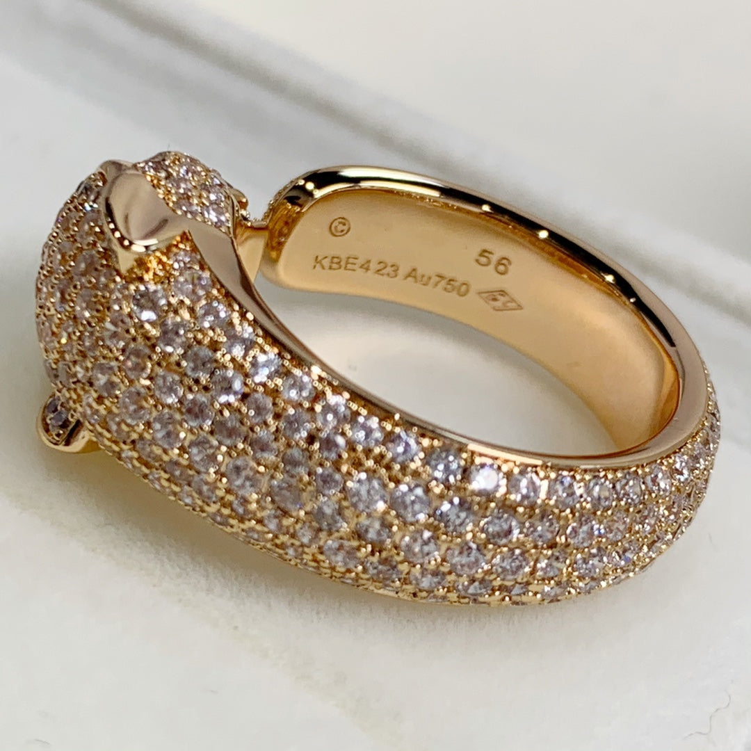 [Grace Jewelry]PANTHERE PINK GOLD DIAMOND RING