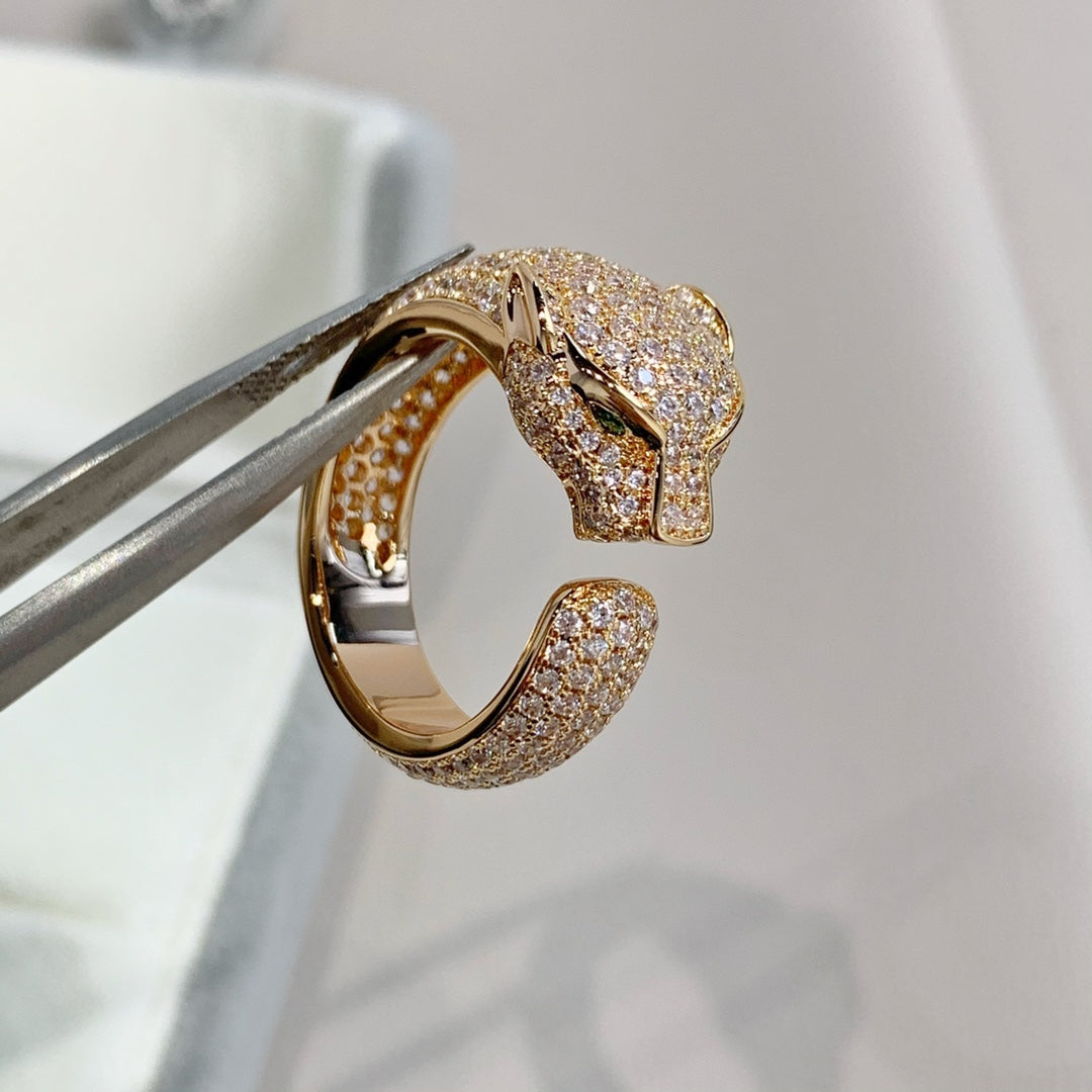 [Grace Jewelry]PANTHERE PINK GOLD DIAMOND RING