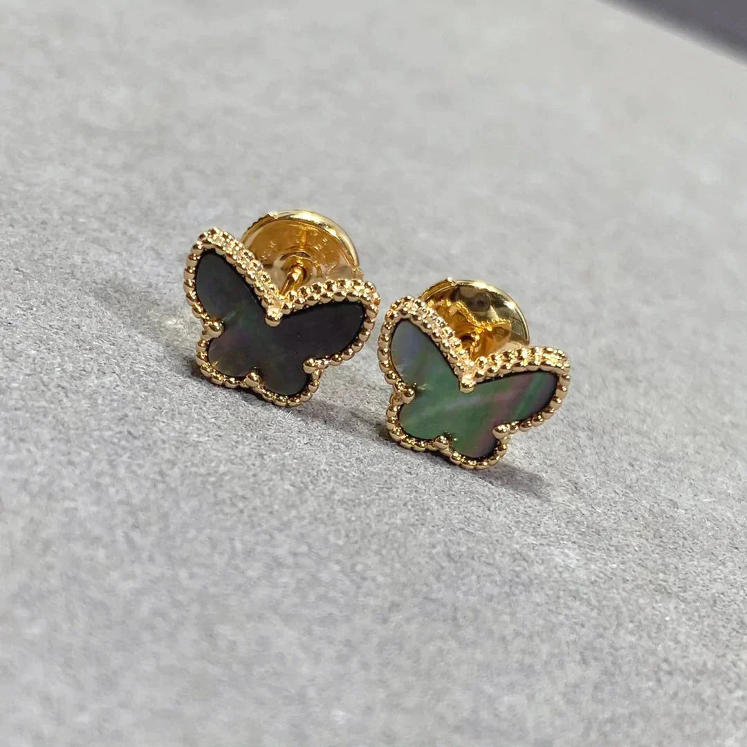 [Grace Jewelry]BUTTERFLY DARK MOP  EARRINGS