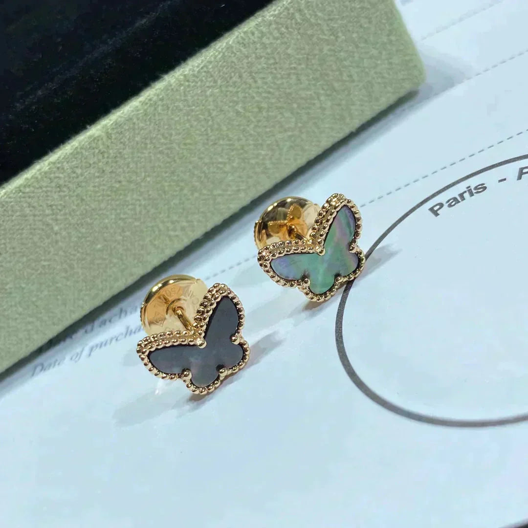 [Grace Jewelry]BUTTERFLY DARK MOP  EARRINGS