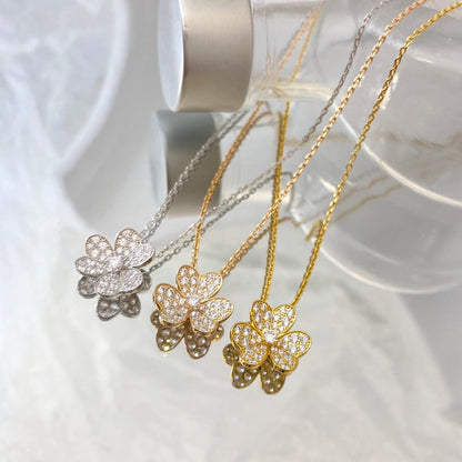 [Grace Jewelry]FLOWER DIAMOND NECKLACE