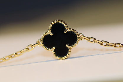 [Grace Jewelry]CLOVER 20 MOTIFS ONYX ROSE GOLD